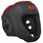 blitz titan head guard black red